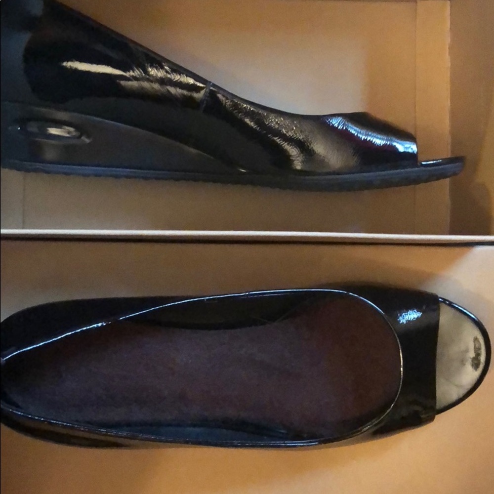 Cole Haan Aria Bria Wedge Patent Leather/Black 8.5